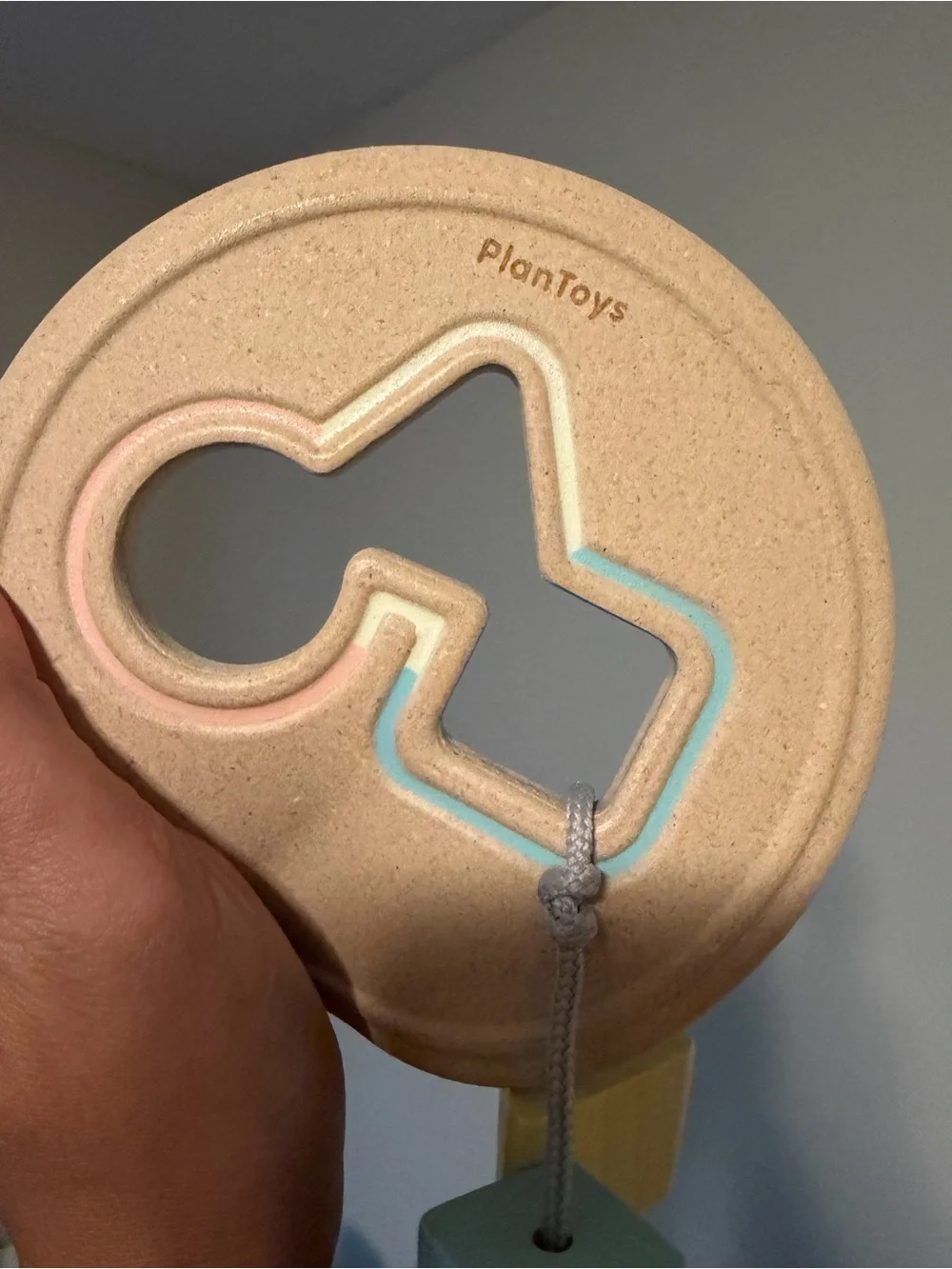 Beige Shape Sorter for Toddlers - Pastel Shapes